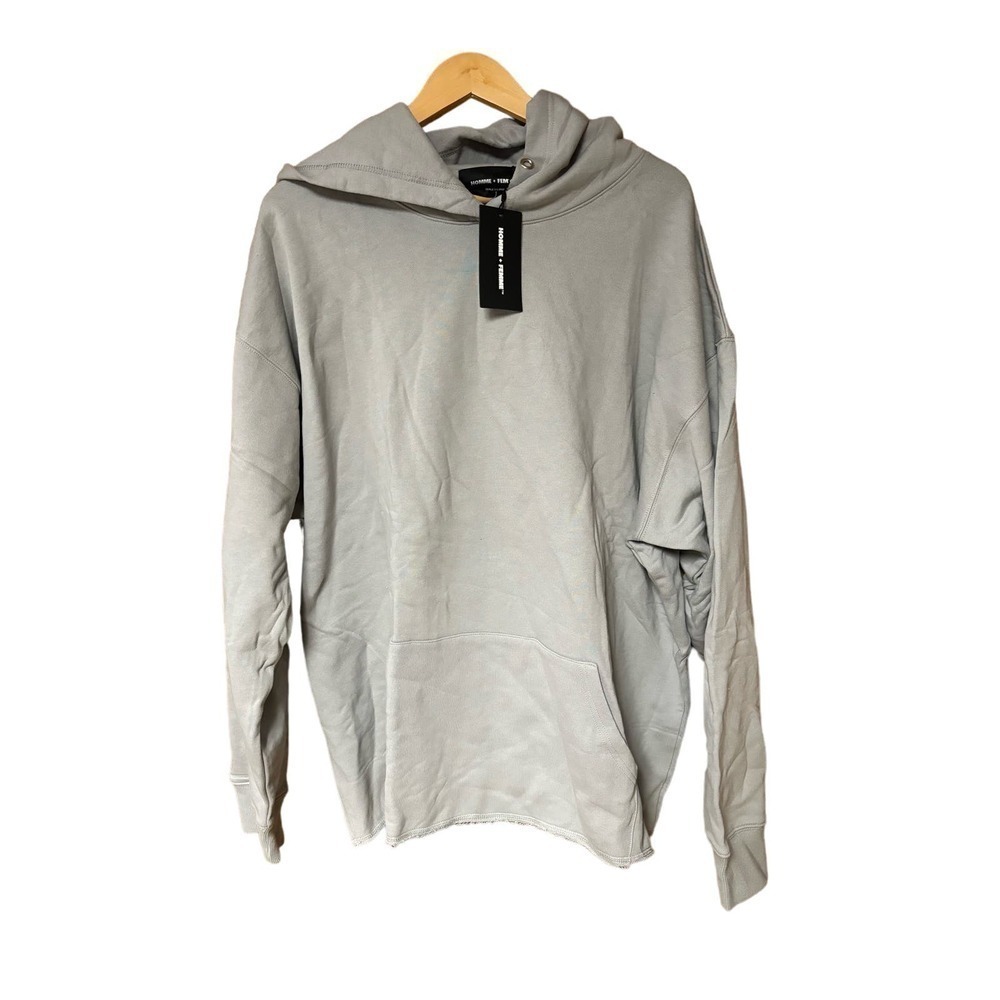 Home+Femme Men’s 3XL Raw Hem Kangaroo Pocket‎ Hoodie